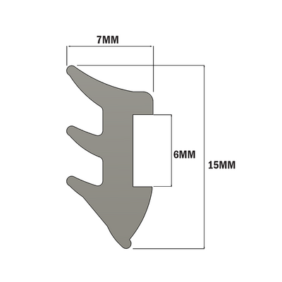 61-103-0 MODULAR SOLUTIONS SEALING PROFILE<BR>3MM PANEL GASKET 1M